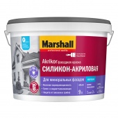 MARSHALL AKRIKOR краска фасадная, силикон-акриловая, матовая, база BW (0,9л)