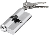 Цилиндр замка ANBO 2200 ключ/ключ, английский, никель, 35*35, 3 ключа, ANBO22003535