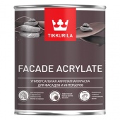 TIKKURILA FACADE ACRYLATE краска акрилатная, универсальная для фасадов и интерьеров, база C (2,7л)