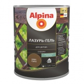 ALPINA лазурь-гель для дерева шелковисто-матовый, черный (2,5л)