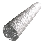 Воздуховод гибкий D254 L=10000мм армированный, металлизированная пленка 70 мкм алюминий Эра AF254