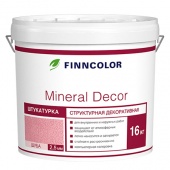 FINNCOLOR MINERAL DECOR штукатурка декоративная, структурная, шуба фракция 1,5 мм (16кг)