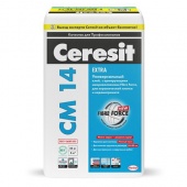 CERESIT CM 14 EXTRA клей для плитки и керамогранита для внутренних и наружных работ (25кг)