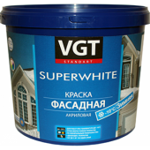 VGT SUPERWHITE ВД-АК-1180 КРАСКА ФАСАДНАЯ ЗИМНЯЯ для работ при отрицательных температурах (3кг)