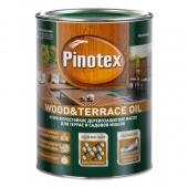 PINOTEX WOOD & TERRACE OIL масло деревозащитное для терасс и садовой мебели, бесцветный (2,7л)