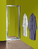 Душевая дверь GRANADA D Olive`S 95-100*190 стекло - прозрачное, профиль- Silver глянц, GRAND-100-01C