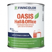 FINNCOLOR OASIS HALL@OFFICE 4 краска для стен и потолков устойчивая к мытью, матовая, база A (9л)