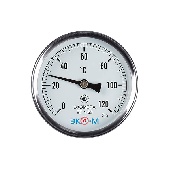 Термометр биметаллический осевой Дк63 L=40мм 120С БТ-1-63 ЭКОМЕРА БТ-1-63-120С-L40