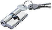 Цилиндр замка DORF ключ/ключ, английский, 3 ключа, никель 35*35, DORF_7035*35, k/k