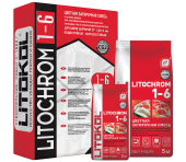 LITOKOL LITOCHROM 1-6 смесь затирочная для плитки по ГОСТ Р 58271, C.40 антрацит (2кг)