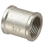 Муфта латунь никель Ду 40 (1 1/2") ВР RTP (РосТурПласт) 31550