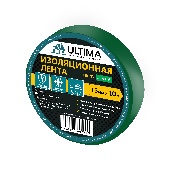 Лента изоляционная ПВХ Ultima зелёный, 15мм * 10м, 1510green