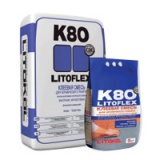 LITOKOL LITOFLEX K 80 клей для плитки и камня, для наружных и внутренних работ, белый (25кг)